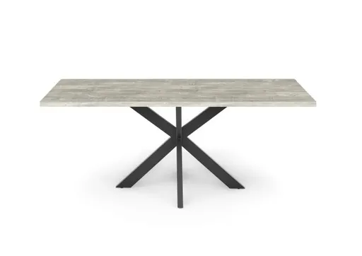 Esstisch - LB ca. 200x100 cm, Betonoptik, Schwarz