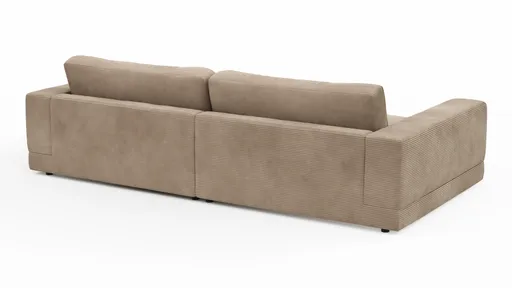 Megasofa Juni Lounge - B ca. 252 cm, Cord, Taupe