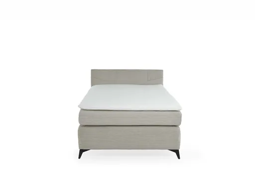 Boxspringbett JODIE- Liegefläche ca. 120x200 cm, Stoff Beige
