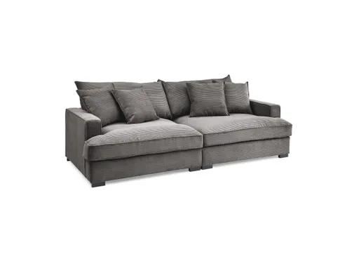 Megasofa - 3-Sitzer, Stoff, Grau