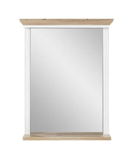Spiegel - LB ca. 83x65 cm, Weiß, Artisan Eiche Nachbildung