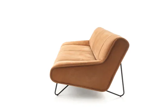 Sofa - 2-Sitzer, Leder, Hellbraun