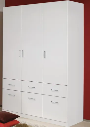 Drehtürenschrank- B ca. 136 cm, Weiß