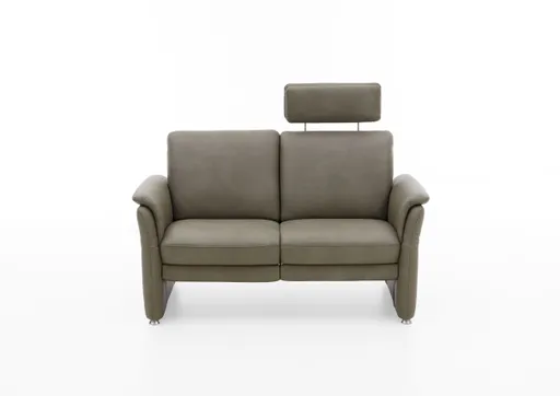 Sofa - 2-Sitzer, Relaxfunktion (motorisch), Leder, Rauchbraun