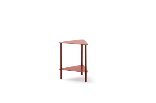 Beistelltisch Dagny - BHT ca. 40x55x40 cm, Dreieckig, Metall, Camparirot