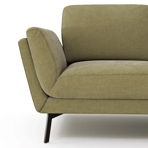 Sofa Tova - 2-Sitzer inkl. Rücken- und Armlehnfunktion, Stoff, Oliv