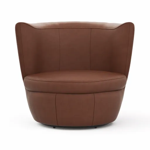 Sessel Cativa - drehbar, Leder, Cognac