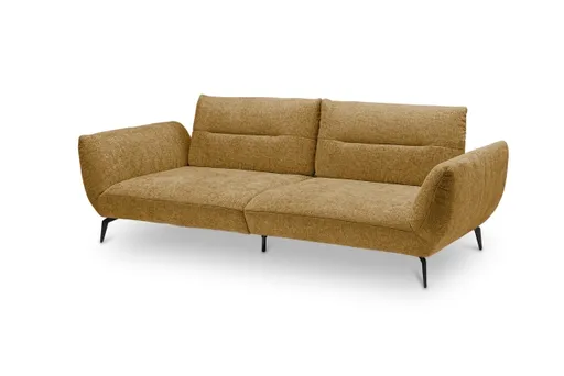 Megasofa PAYTON - 3-Sitzer, Stoff, Senfgelb