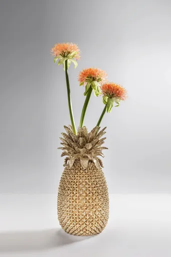 Deko-Vase- DH ca. 24,50x49,50 cm, Goldfarben