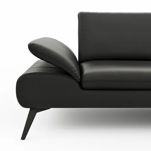 Sofa Collina - 3-Sitzer, Leder, Schwarz