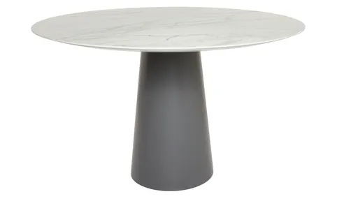 Esstisch Cono - LB 120x120 cm rund, Keramik, Weiß