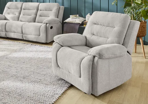 TV-Sessel - Relaxfunktion, Stoff, Grau