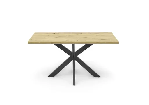 Esstisch - LB ca. 140x90 cm, Asteiche, Schwarz