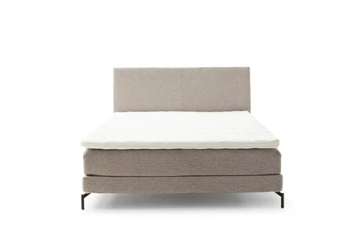 Boxspringbett Samu 4 - Liegefläche 180x200 cm, Stoff Beige