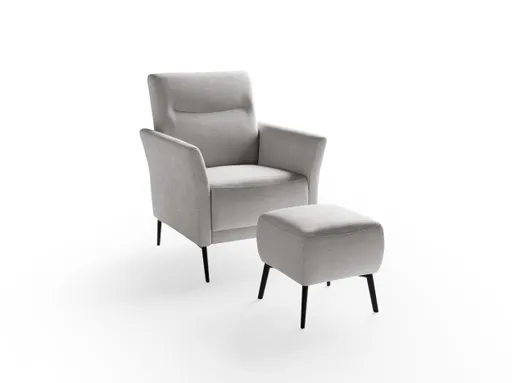 Sessel - Stoff, Silbergrau