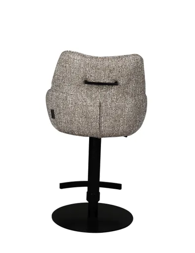 Barhocker MATTEA - drehbar, höhenverstellbar, Stoff, Braun