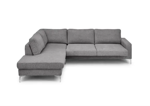 Ecksofa CALM 2.0 - Ecke links mit 2,5-Sitzer, Schlaffunktion mit Bettkasten, Stoff, Anthrazit