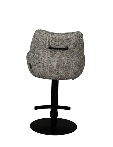 Barhocker MATTEA - drehbar, höhenverstellbar, Stoff, Braun