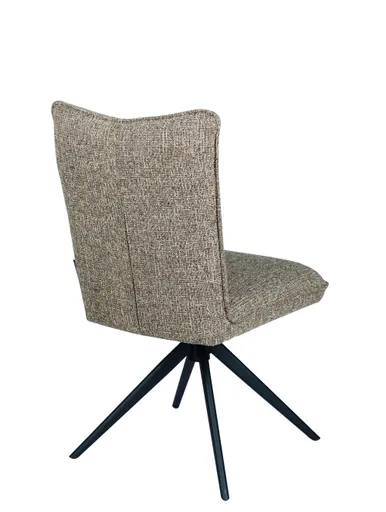 Stuhl MARCIA - drehbar, Stoff, Braun