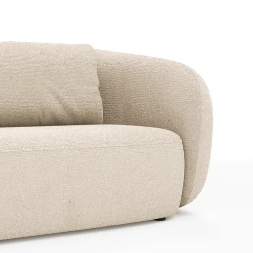 Sofa Karasu - 3-Sitzer, Stoff, Natur