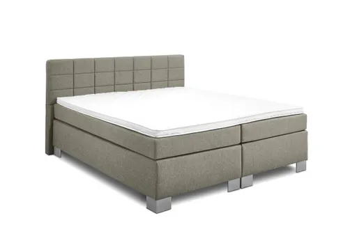 Boxspringbett HAIKOS- Liegefläche ca. 180x200 cm, Stoff, Hellbraun, TFK H2/TFK H2