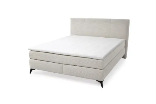 Boxspringbett- Liegefläche ca. 160x200 cm, Stoff, Hellgrau