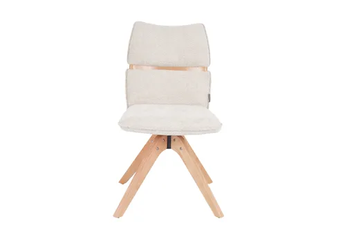 Stuhl MAROU - drehbar, Stoff, Beige