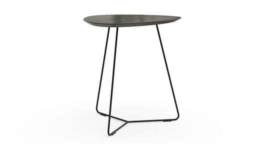 Ecktisch Fano - LBH ca. 59x50x55 cm, HPL Laminat, Graubraun