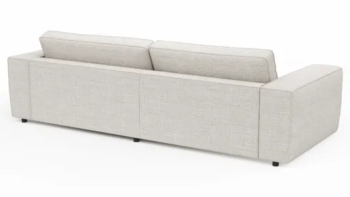 Ecksofa Lilaia - 1,5-Sitzer XL mit Chaise Longue XL rechts, Stoff, Kaschmir