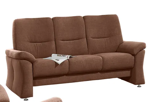 Sofa - 3-Sitzer, Stoff, Braun