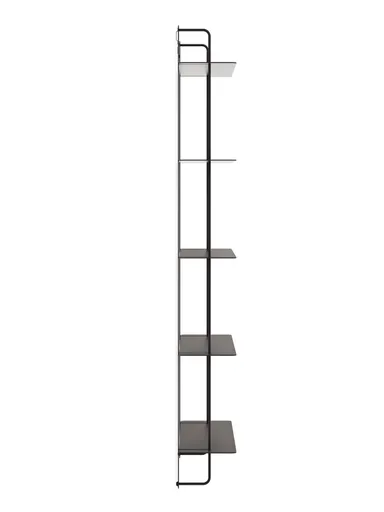 Wandregal Dagny - BHT ca. 60x146x18 cm, Metall, Schwarz