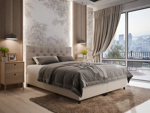 Boxbett- Liegefläche ca. 140x200 cm, Taupe