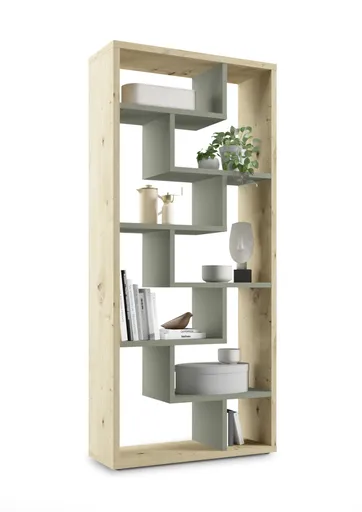 Raumteiler - B ca. 90 cm, Asteiche, Olivgrün