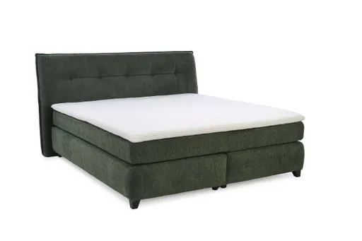 Boxspringbett JANKA MIX- Liegefläche ca. 180x200 cm, Stoff, Dunkelgrün