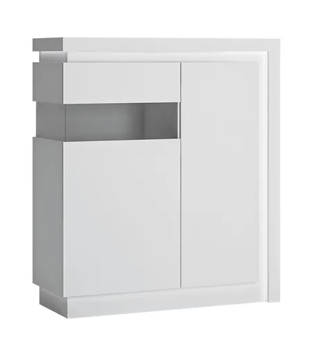 Vitrine - mit Beleuchtung, Weiß