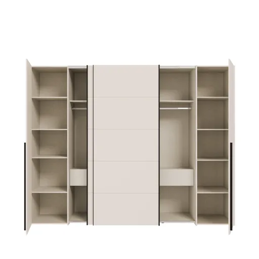  Schwebe-/Drehtürenschrank FAHDA- B ca. 270 cm, Sand
