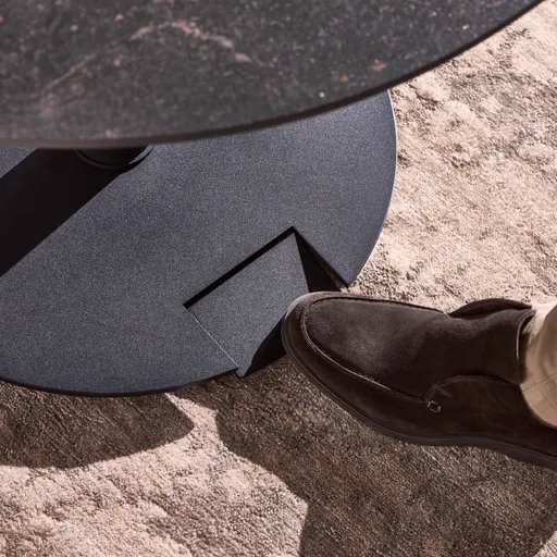 Couchtisch Camas - LBH ca. 75x75x42 cm, Keramik, Schwarz