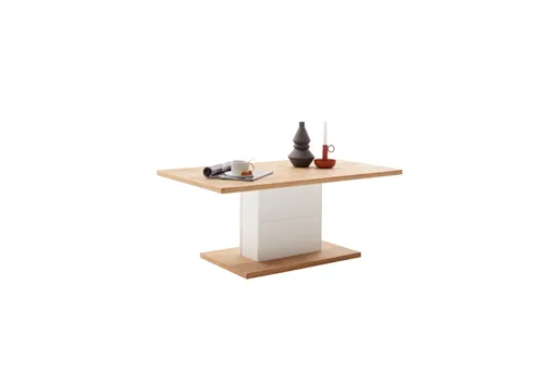 Couchtisch - LBH ca. 110x65x45 cm, Eiche, Weiß