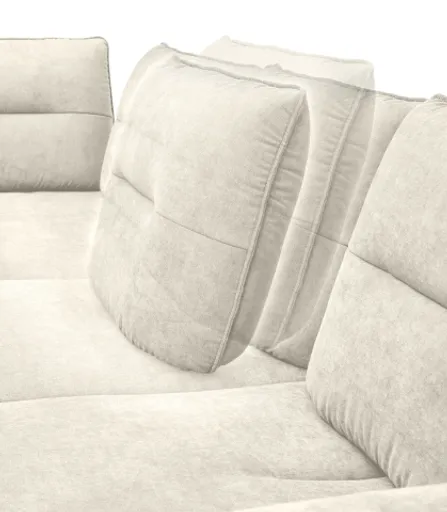 Ecksofa PAYTON - 2-Sitzer, Ecke rechts inkl. Rückenneigung, Armteilverstellung, Stoff, Kupfer