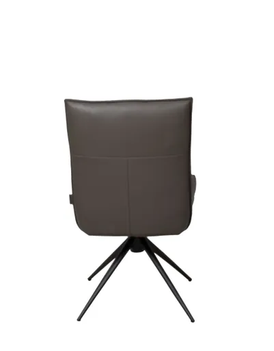 Stuhl MARCELLA - drehbar, Leder, Dunkelbraun