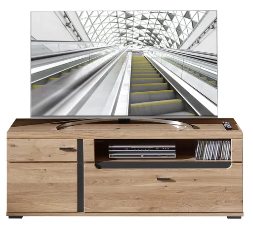 TV-Board - Holzfarben, Teilmassiv