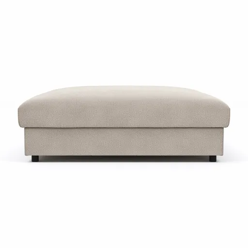 Hocker Stormy - LB ca. 110x110 cm, Stoff, Creme