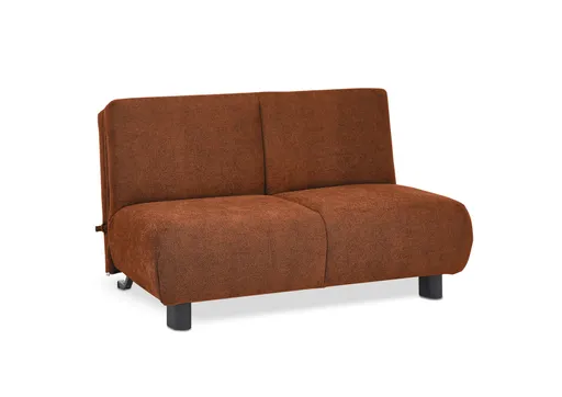  Faltsofa EBBY - 2-Sitzer ohne Armlehne, 140 cm inkl. Schlaffunktion, Stoff, Rot
