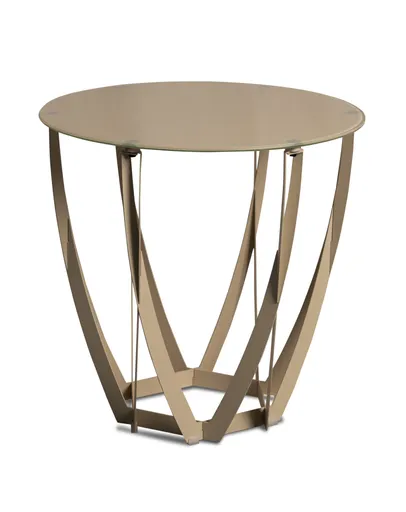 Beistelltisch - Ø/H ca. 50x50 cm, Cremeweiß