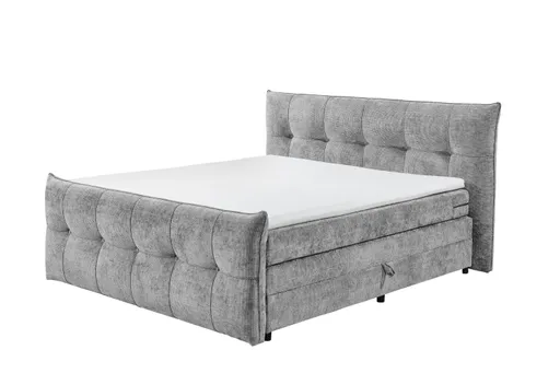 Boxspringbett- Liegefläche ca. 180x200 cm, Stoff, Grau