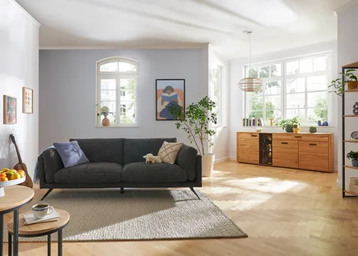 Sofa Valdemoro - 3-Sitzer, Stoff, Anthrazit
