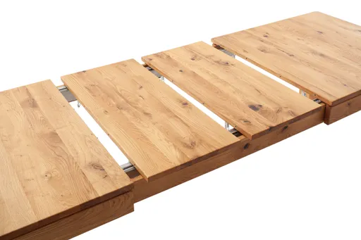 Esstisch - ausziehbar, LB ca. 180 (260) x90 cm, Balkeneiche massiv