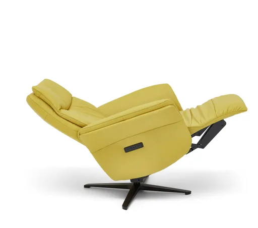 TV-Sessel Sao Paulo - Relaxfunktion motorisch, Größe S, Leder, Curry