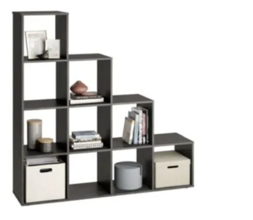 Regal- B ca. 138 cm, Grau