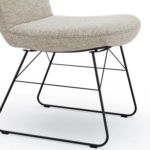 Stuhl Kamari - Stoff, Graubeige